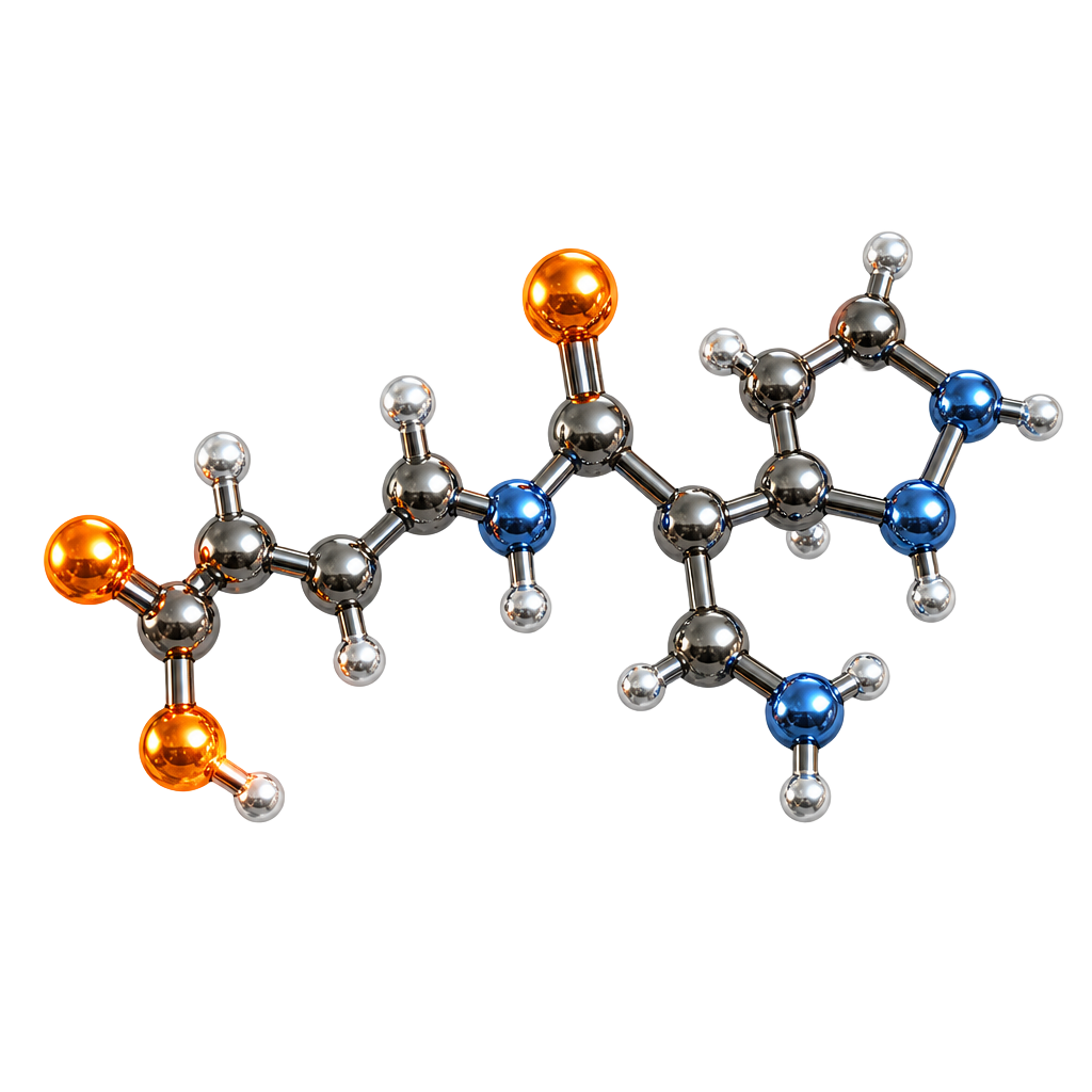 Carnosine molecule 3D model